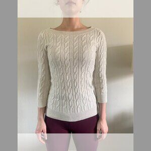 Metallic Cable Knit Sweater